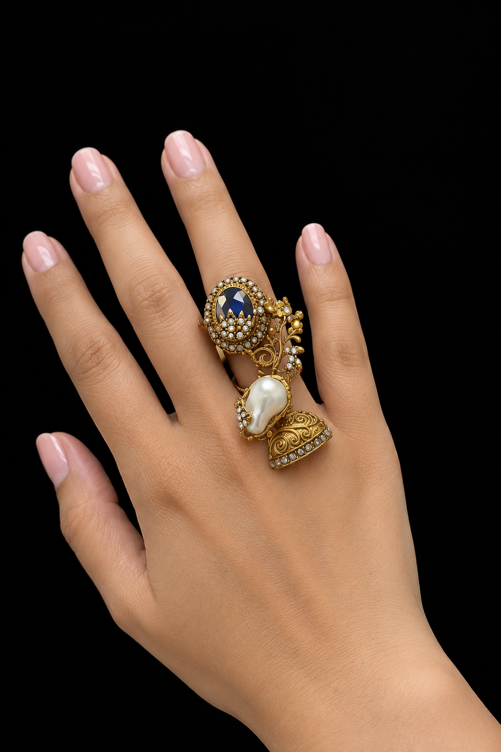 Celestial Sapphire Turkish Statement Ring
