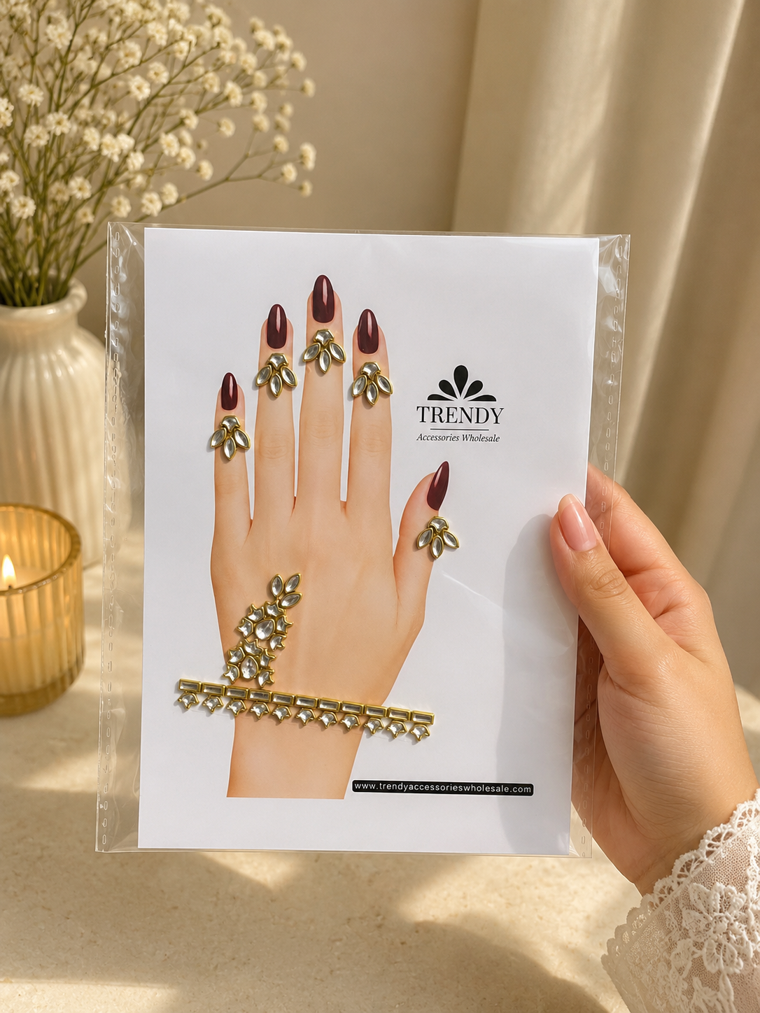 Luxury Golden Kundan Mehndi Sticker Pack ā Bridal Hand Jewelry Style Stickers