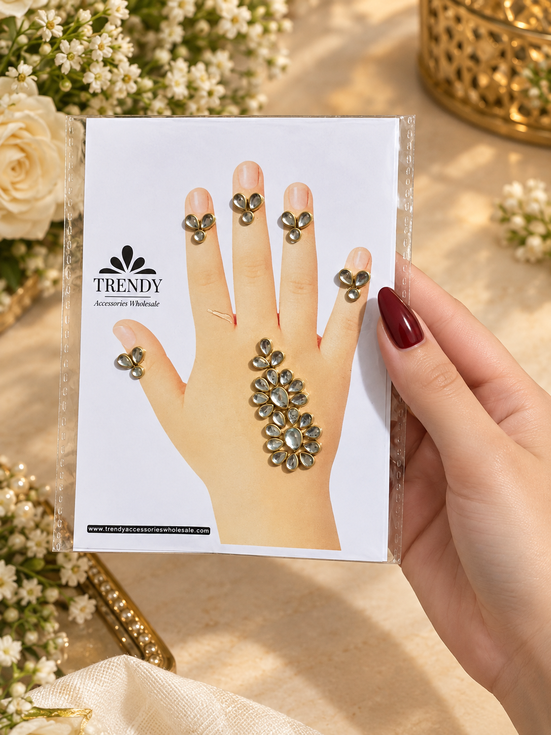 Floral Gleam Kundan Mehndi Pack | Kids Kundan Mehandi