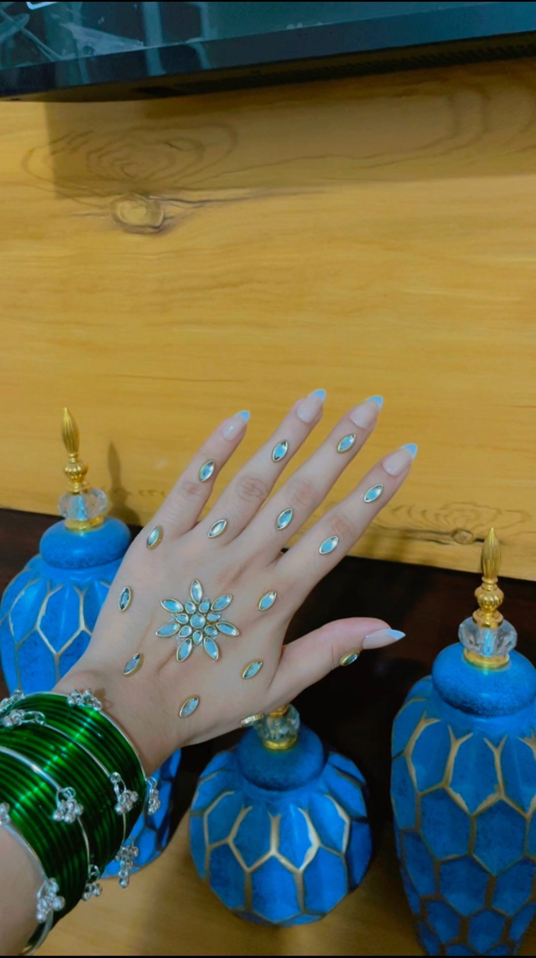 Design 25 | Royal Sapphire Kundan Mehndi