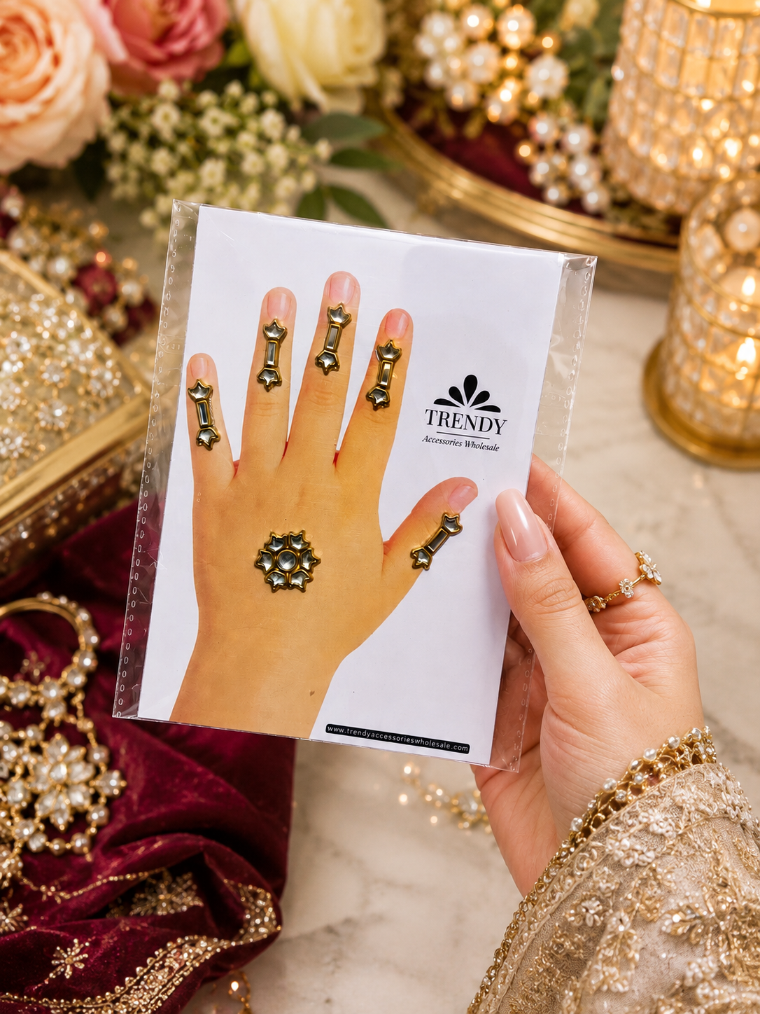 Kids Kundan Mehndi | Elegant Kundan Hand Design