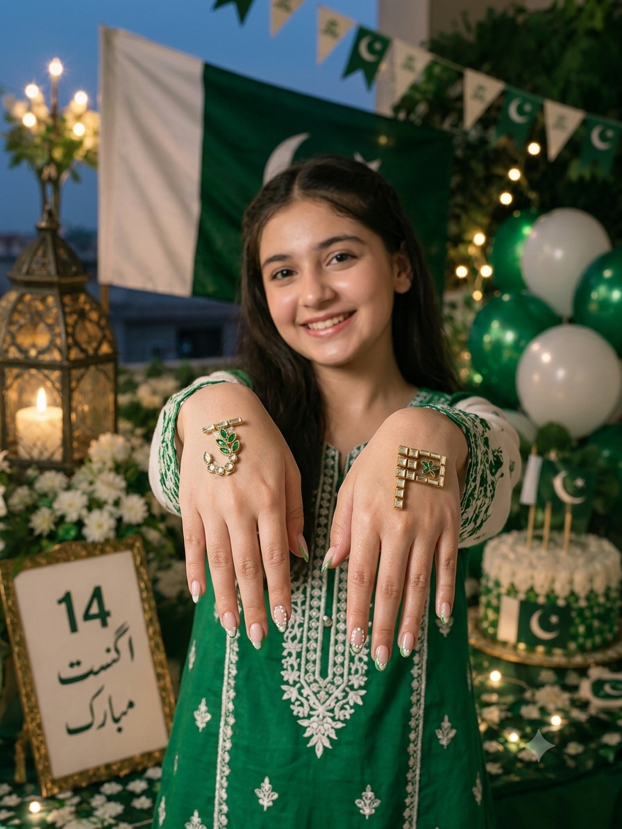 🇵🇰 14 August SPECIAL - Sticker Kundan Mehandi
