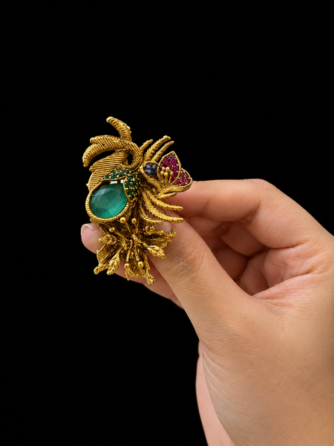 Emerald Majesty Turkish Statement Ring