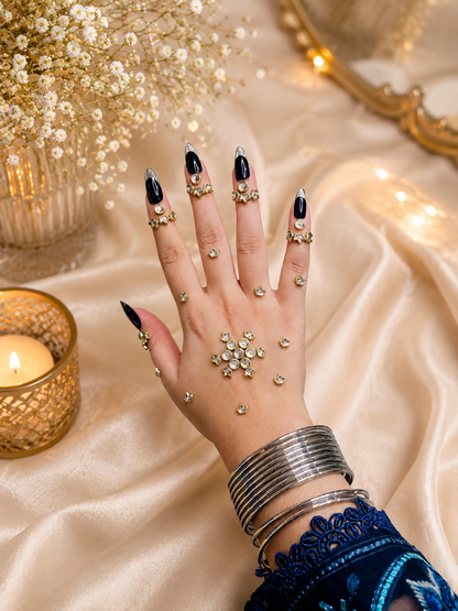 👑🖤 Midnight Crown Luxe Design| TAW DESIGN 16 |viral Kundan Mehandi