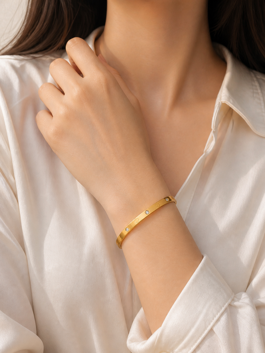 Clover Shine stainless steel  Bracelet