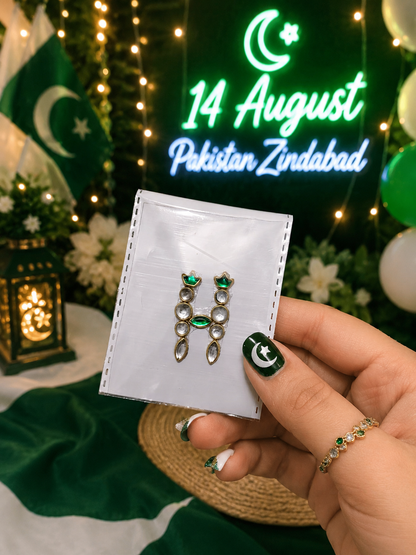 A–H Alphabet Premium Kundan Hand Stickers | Personalized Self-Adhesive Initial Stickers