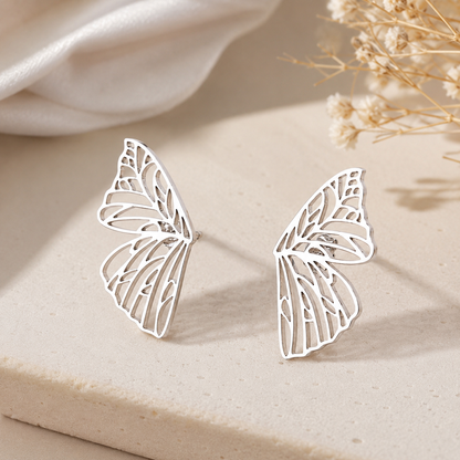 🦋 Butterfly Wings Stainless Steel Earrings