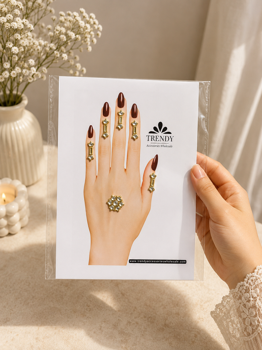 Kundan Mehndi Sticker for Hands | Bridal Mehndi Accessories for Dholki, Mayo & Wedding